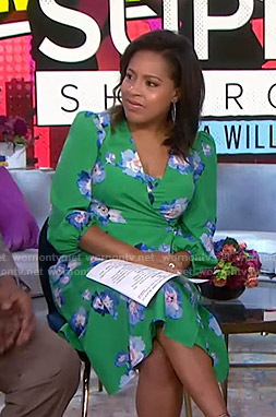 Sheinelle's green floral wrap dress on Today