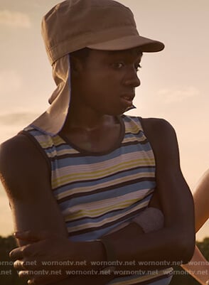 Lucas's striped tank on Stranger Things