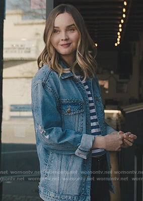 McKenna's studded denim jacket on Light as a Feather