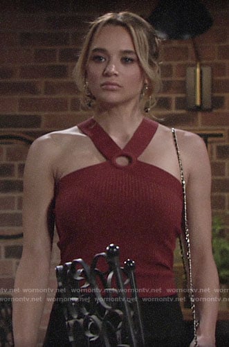 Summer's ring neck top on The Young and the Restless