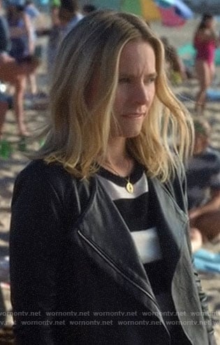 Veronica's leather jacket on Veronica Mars