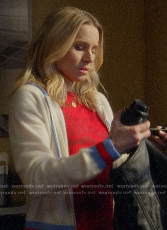 Veronica's red camo tee and hoodie on Veronica Mars