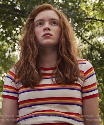 Max's stripe tee on Stranger Things