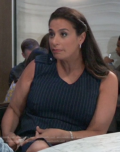Zahra's pinstripe dress on General Hospital
