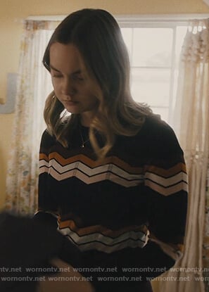 McKenna's zig-zag stripe sweater on Light as a Feather