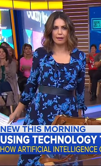 Cecilia's blue floral wrap dress on Good Morning America