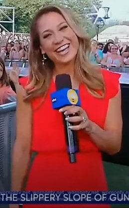 Ginger's red ruffled dress on Good Morning America