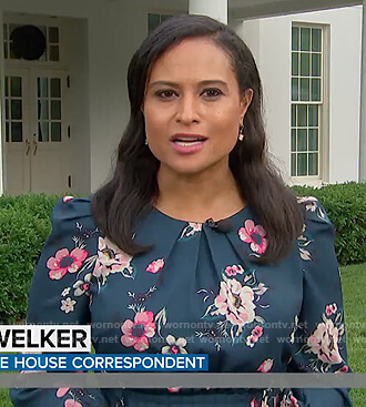 Kristen Welker's green floral dress on Today
