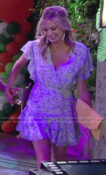 Abby's light blue floral dress on The Young and the Restless