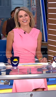 Amy's pink v-neck dress on Good Morning America