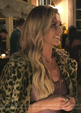 Audrina's leopard fur coat on The Hills New Beginnings