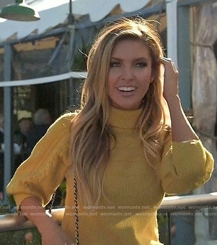 Audrina's yellow turtleneck sweater on The Hills New Beginnings