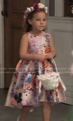 Avery's floral flower girl dress on General Hospital