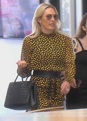 Braunwyn's black polka dot dress on The Real Housewives of Orange County
