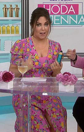 Bobbie Thomas's pink lemon print dress on Today