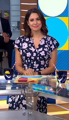 Cecilia's floral flutter sleeve dress on Good Morning America