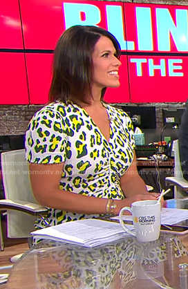 Dana's white leopard print dress on CBS This Morning