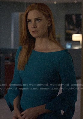 Donna's blue flared sleeve dress on Suits