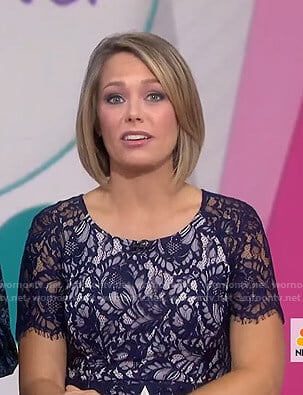 Dylan's blue lace maternity dress on Today