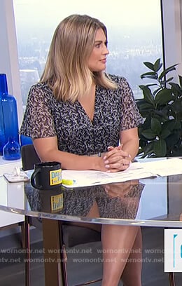 Carissa's floral v-neck mini dress on E! News Daily Pop