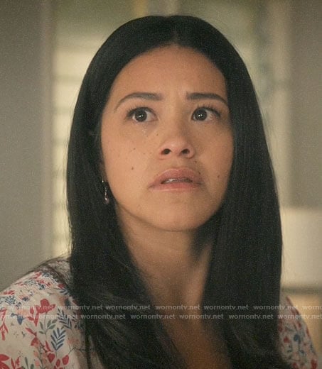 Jane's pink drop earrings