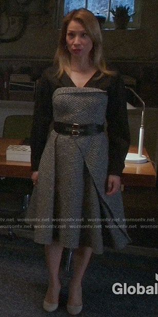 Joan's wool houndstooth dress on Elementary