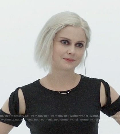 Liv's black cutout sleeve tee on iZombie