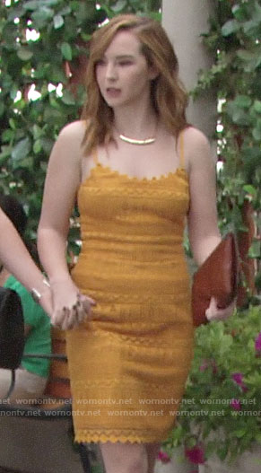 Mariah's yellow lace dress on The Young and the Restless