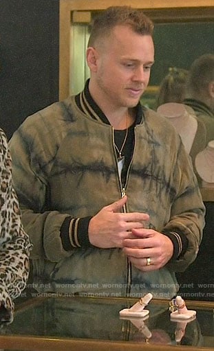 Spencer's green tie dye bomber jacket on The Hills New Beginnings