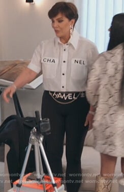 Kris's Chanel shirt on Keeping Up with the Kardashians