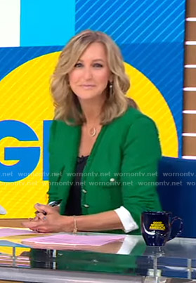 Lara's green tweed jacket on Good Morning America