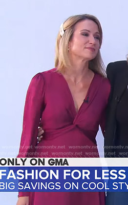 Amy's pink twist front dress on Good Morning America