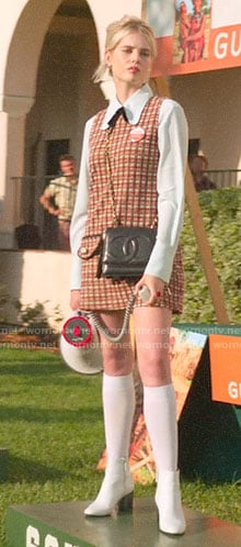 Astrid's tweed dress on The Politician