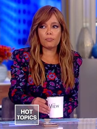 Sunny's black floral dress on The View