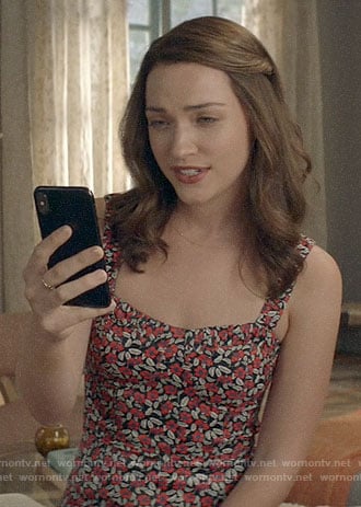 Cara's floral dress on God Friended Me