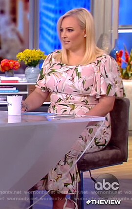 Meghan's pink floral dress on The View