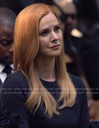 Donna's black bow sleeve dress on Suits