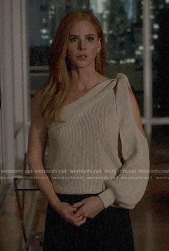 Donna's one-shoulder sweater on Suits