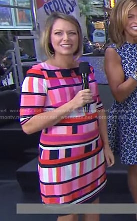 Dylan's pink print shift dress on Today