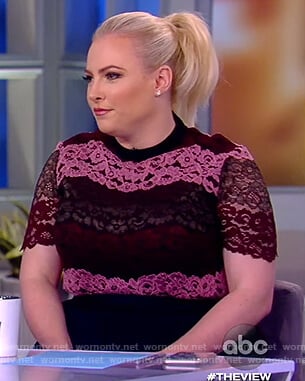 Meghan's floral lace top on The View