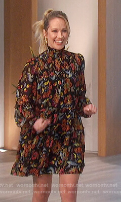 Anna Camp's floral mini dress on The Talk