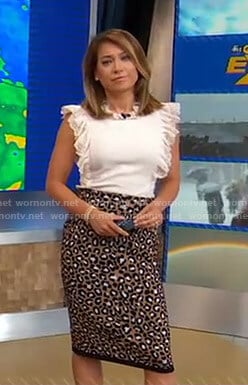 Ginger's leopard print skirt on Good Morning America