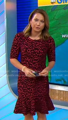Ginger's red leopard print dress on Good Morning America