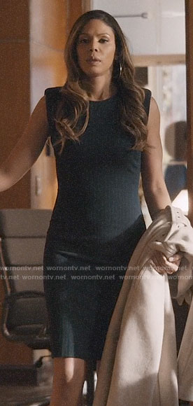 Grace's pinstripe dress on Greenleaf