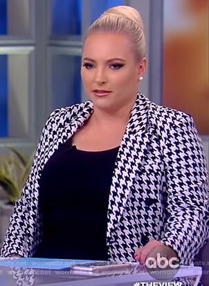 Meghan's houndstooth double breasted blazer on The View