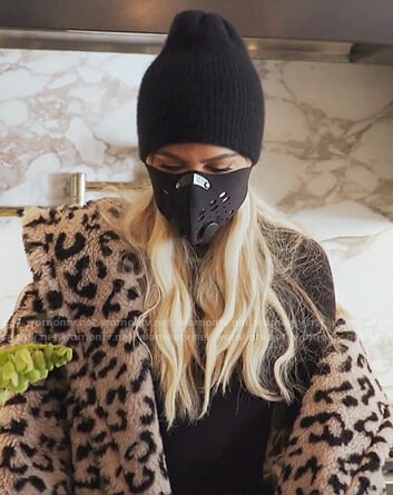 Khloe's leopard fur coat on Keeping Up with the Kardashians