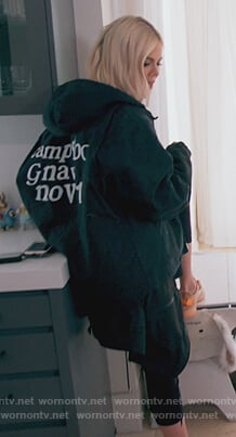 Khloe's black Kids See Ghosts jacket on Keeping Up with the Kardashians