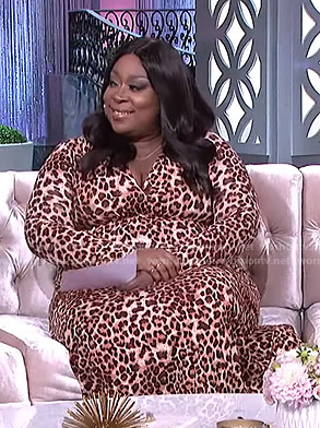 Loni's leopard print maxi dress on The Real