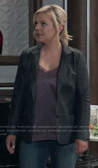 Maxie's leather blazer on General Hospital