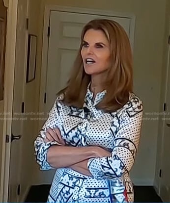 Maria's white printed shirtdress on Today